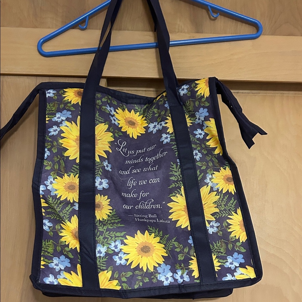 Floral Tote Bag with Sunflower Design-NWOT